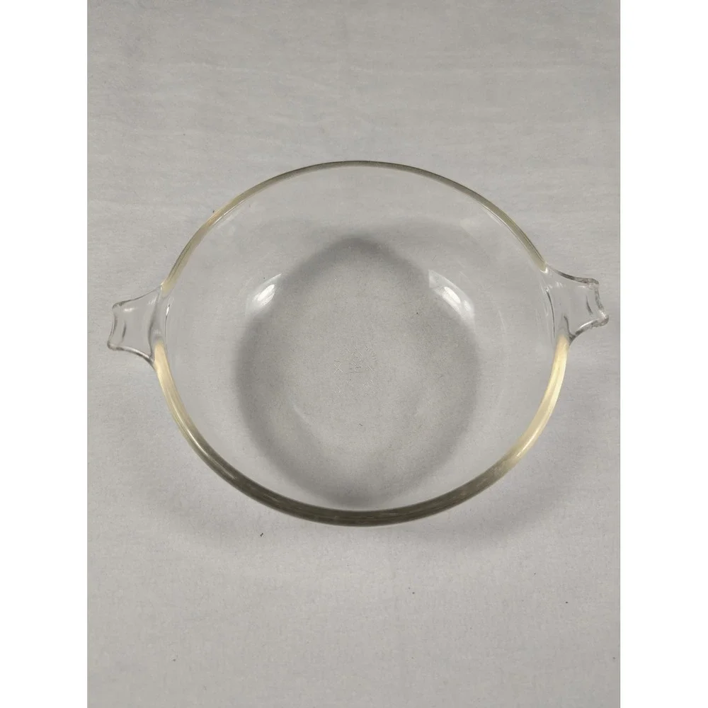 Set of 3 Vintage‎ Pyrex Clear Glass Round Casserole Dish